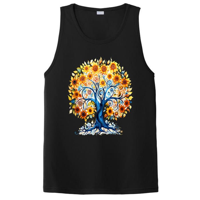 Hippie Flower Peace Soul Love Happy PosiCharge Competitor Tank