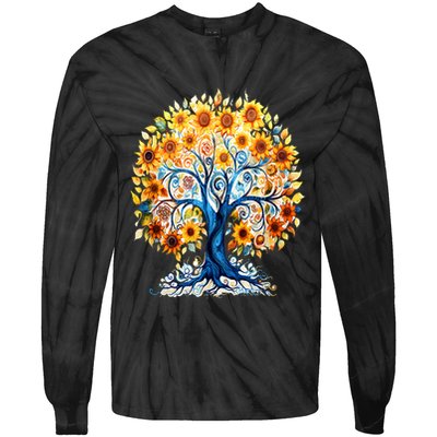 Hippie Flower Peace Soul Love Happy Tie-Dye Long Sleeve Shirt