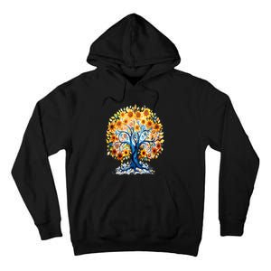 Hippie Flower Peace Soul Love Happy Tall Hoodie