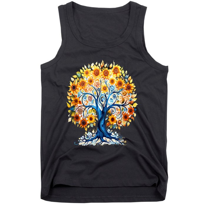 Hippie Flower Peace Soul Love Happy Tank Top