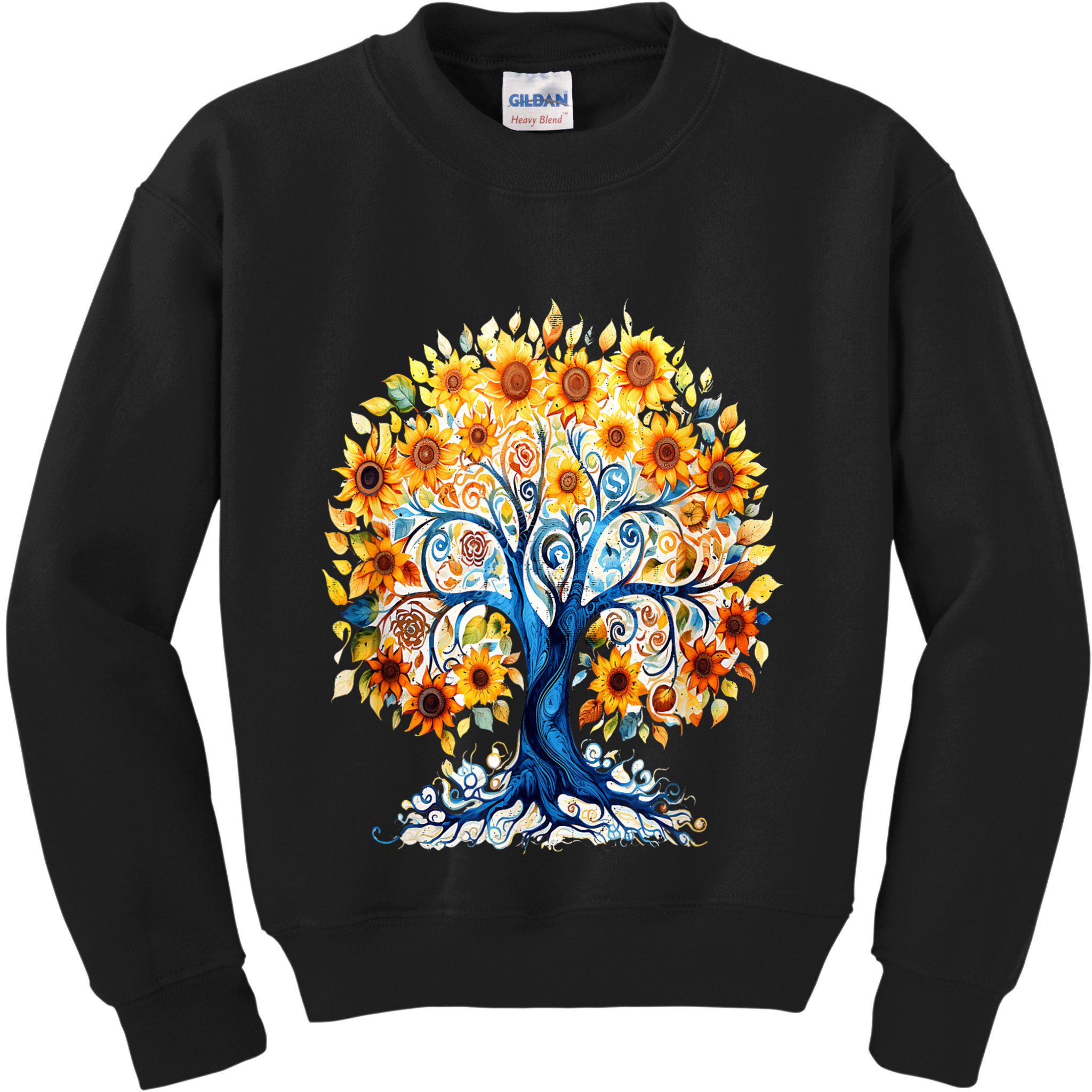 Hippie Flower Peace Soul Love Happy Kids Sweatshirt