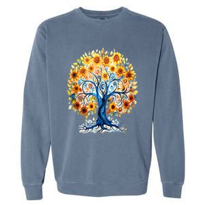 Hippie Flower Peace Soul Love Happy Garment-Dyed Sweatshirt