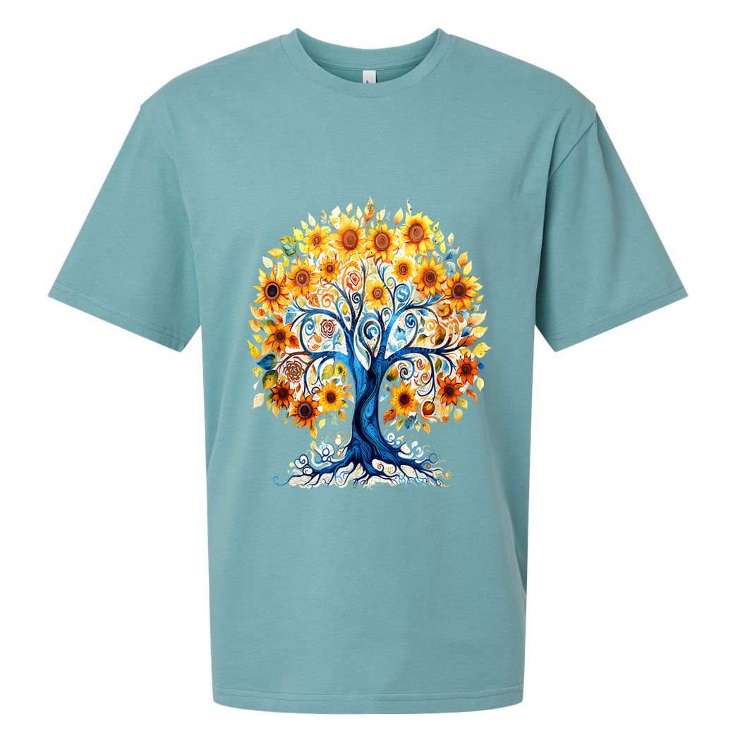 Hippie Flower Peace Soul Love Happy Sueded Cloud Jersey T-Shirt