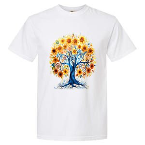 Hippie Flower Peace Soul Love Happy Garment-Dyed Heavyweight T-Shirt