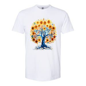 Hippie Flower Peace Soul Love Happy Softstyle CVC T-Shirt