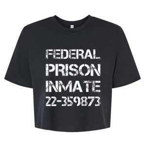 Halloween Federal Prison Jail Inmate Prisoner Costume Bella+Canvas Jersey Crop Tee