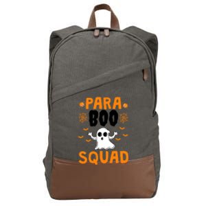 Halloween Funny Para Boo Squad Gift Cotton Canvas Backpack