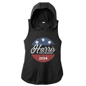 Harris For President Kamala Harris For President Ladies PosiCharge Tri-Blend Wicking Draft Hoodie Tank