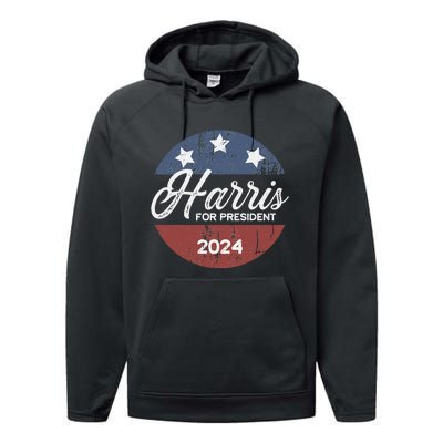 Harris For President Kamala Harris For President Performance Fleece Hoodie