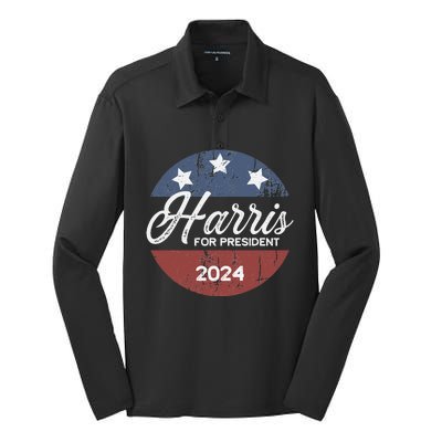 Harris For President Kamala Harris For President Silk Touch Performance Long Sleeve Polo