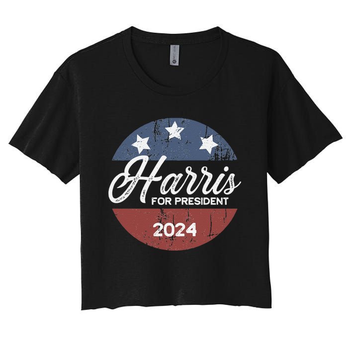 Harris For President Kamala Harris For President Women's Crop Top Tee