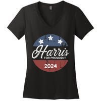 Harris For President Kamala Harris For President Women's V-Neck T-Shirt