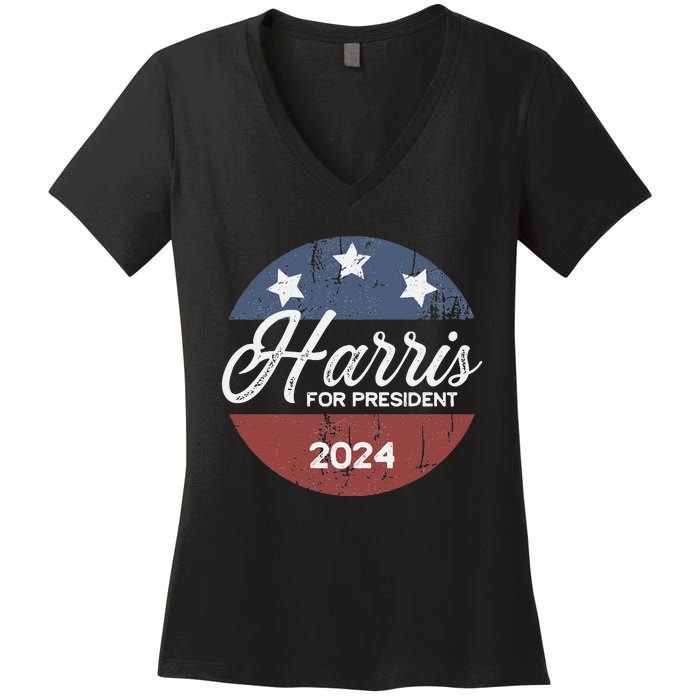 Harris For President Kamala Harris For President Women's V-Neck T-Shirt