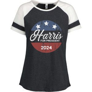 Harris For President Kamala Harris For President Enza Ladies Jersey Colorblock Tee