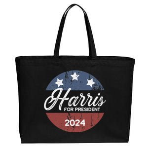 Harris For President Kamala Harris For President Cotton Canvas Jumbo Tote