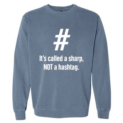 Hashtag Funny Piano Player Piano Teacher Garment-Dyed Sweatshirt