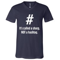 Hashtag Funny Piano Player Piano Teacher V-Neck T-Shirt