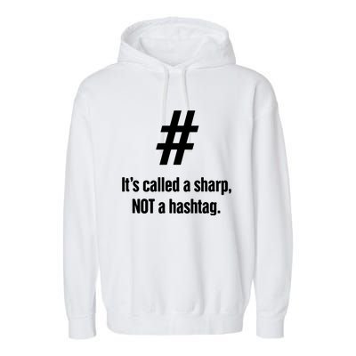 Hashtag Funny Piano Player Piano Teacher Garment-Dyed Fleece Hoodie