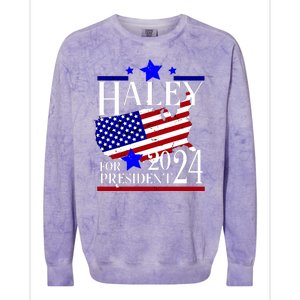 Haley For President 2024 Colorblast Crewneck Sweatshirt