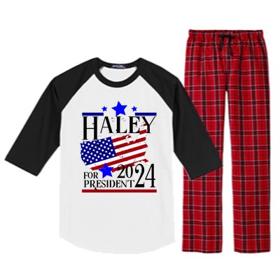 Haley For President 2024 Raglan Sleeve Pajama Set