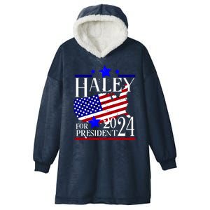 Haley For President 2024 Hooded Wearable Blanket