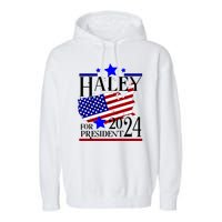 Haley For President 2024 Garment-Dyed Fleece Hoodie