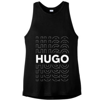 Hugo Funny Personalized Name Hugo Ladies PosiCharge Tri-Blend Wicking Tank