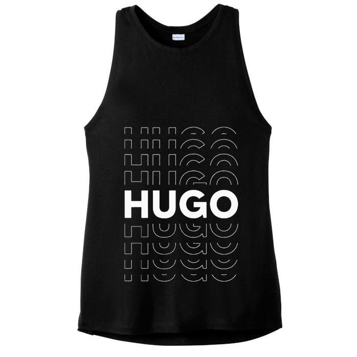 Hugo Funny Personalized Name Hugo Ladies PosiCharge Tri-Blend Wicking Tank