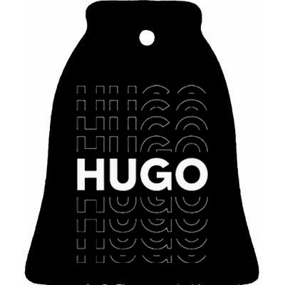 Hugo Funny Personalized Name Hugo Ceramic Bell Ornament