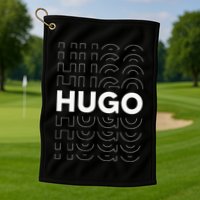 Hugo Funny Personalized Name Hugo Golf Towel