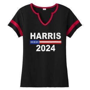 Harris For President Election Kamala Harris 2024 V Neck Ladies Halftime Notch Neck Tee