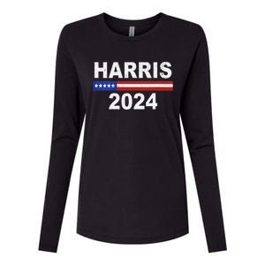 Harris For President Election Kamala Harris 2024 V Neck Womens Cotton Relaxed Long Sleeve T-Shirt