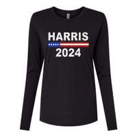 Harris For President Election Kamala Harris 2024 V Neck Womens Cotton Relaxed Long Sleeve T-Shirt