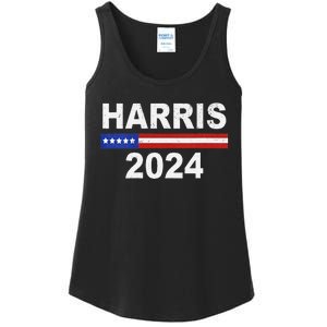 Harris For President Election Kamala Harris 2024 V Neck Ladies Essential Tank