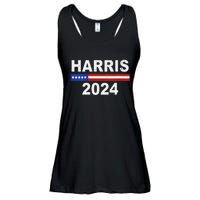 Harris For President Election Kamala Harris 2024 V Neck Ladies Essential Flowy Tank