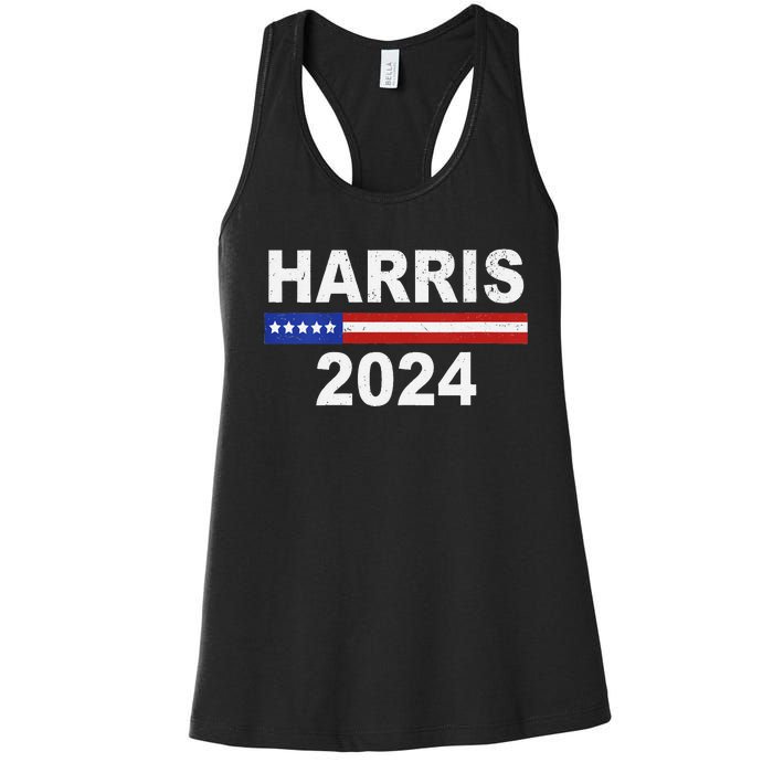 Harris For President Election Kamala Harris 2024 V Neck Women's Racerback Tank