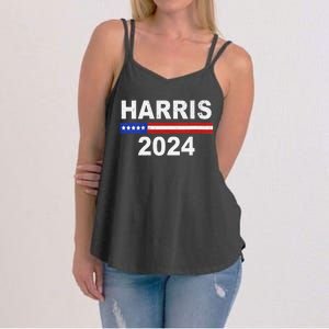 Harris For President Election Kamala Harris 2024 V Neck Women's Strappy Tank