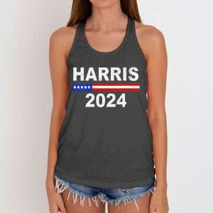 Harris For President Election Kamala Harris 2024 V Neck Women's Knotted Racerback Tank