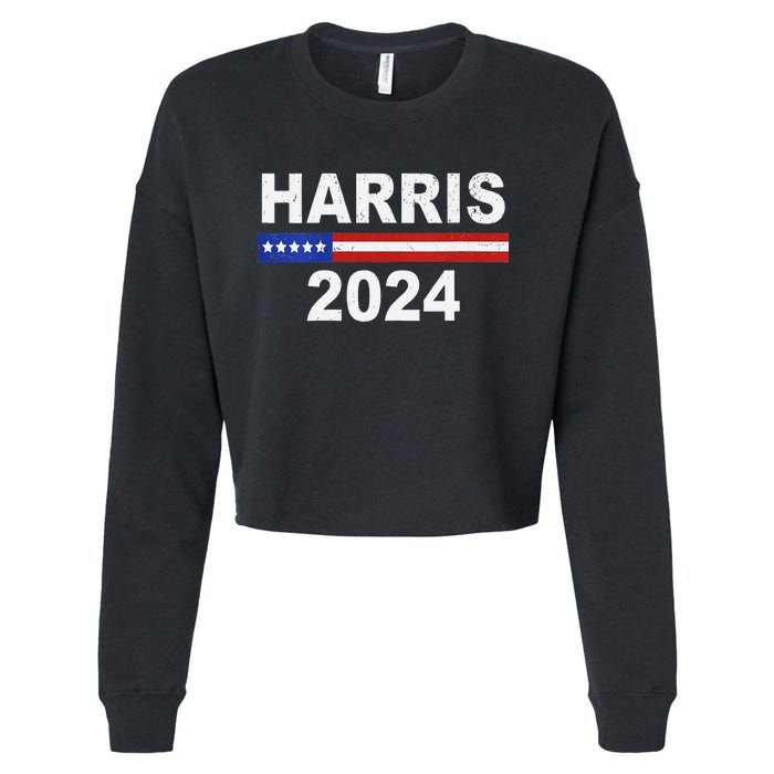 Harris For President Election Kamala Harris 2024 V Neck Cropped Pullover Crew