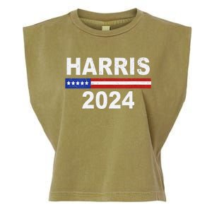 Harris For President Election Kamala Harris 2024 V Neck Garment-Dyed Women's Muscle Tee