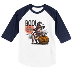 Halloween Funny Pig Lovers Farmers Baseball Sleeve Shirt