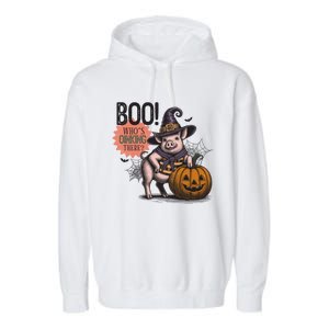 Halloween Funny Pig Lovers Farmers Garment-Dyed Fleece Hoodie