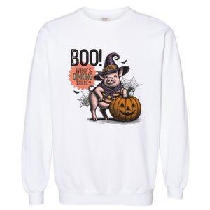 Halloween Funny Pig Lovers Farmers Garment-Dyed Sweatshirt