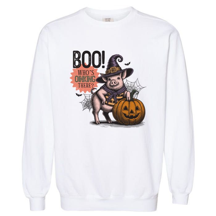 Halloween Funny Pig Lovers Farmers Garment-Dyed Sweatshirt