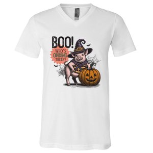 Halloween Funny Pig Lovers Farmers V-Neck T-Shirt