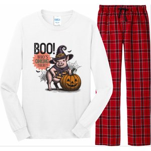 Halloween Funny Pig Lovers Farmers Long Sleeve Pajama Set