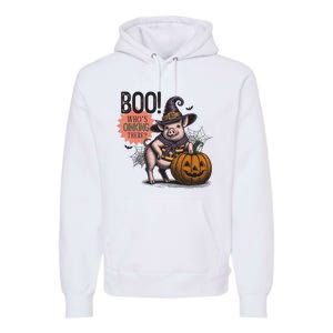 Halloween Funny Pig Lovers Farmers Premium Hoodie