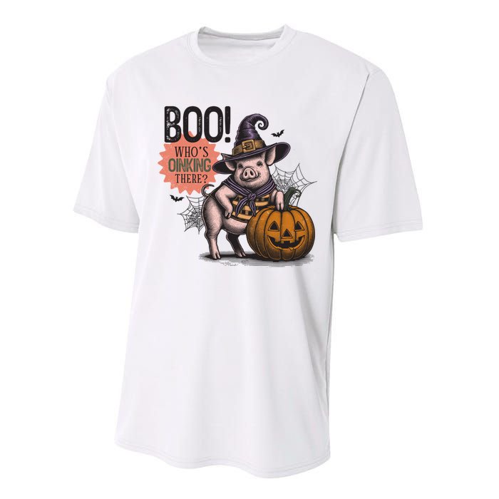 Halloween Funny Pig Lovers Farmers Performance Sprint T-Shirt