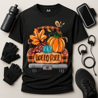 Hello Fall Pumpkin Truck Cute Cooling Performance Crew T-Shirt