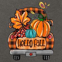 Hello Fall Pumpkin Truck Cute Cotton Canvas Backpack